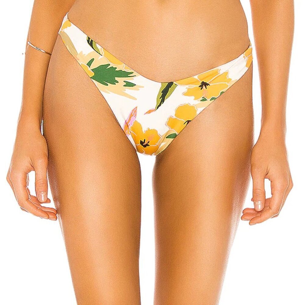 NWT l*space Cabana Bitsy Coverage Bikini Bottom in Ibiza Floral Sz. S